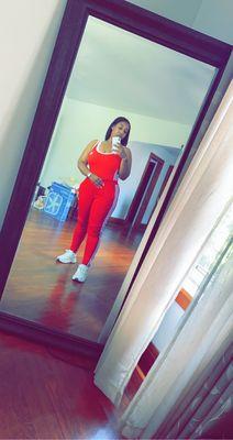 Red Adidas pants