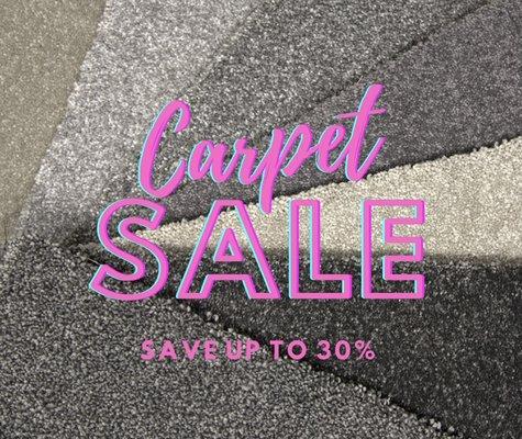 Perfect time to update that old dirty carpet! We have a carpet and installation SALE going on. Save up to 30%