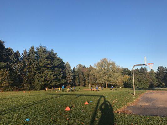 Soccer field - back of school