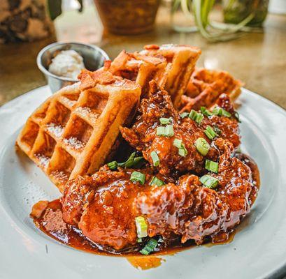 4 Cut Caramel Glazed Waffles & Tenders