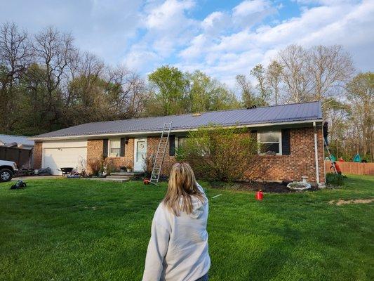 Metal roof install