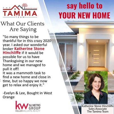 Tamima Team's Katherine Stone Hinchliffe making real estate dreams come true!