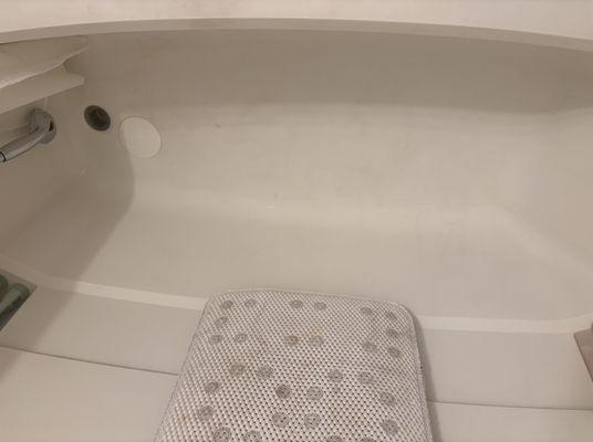 A cleaned bathtub/shower