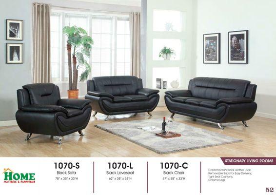 Stationary Living Room Set - Sofa, Loveseat And Chair