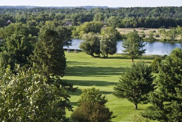 View from dining room - overlooking the lower nine, Lake Hallie and the Chippewa River.