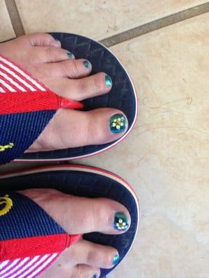 Pretty toes by Marcia! She  gives the most fabulous pedicure.