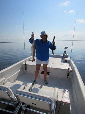 Catching Redfish on the flats, Gulf of Mexico, Homosassa, Florida.