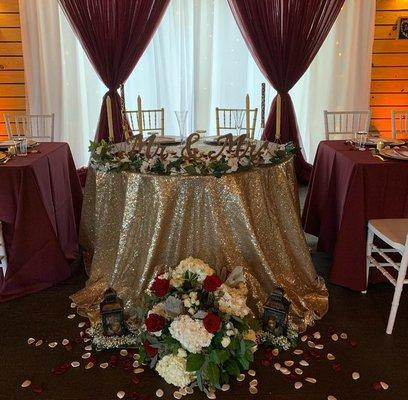 Beautiful Sweetheart Table Set-up