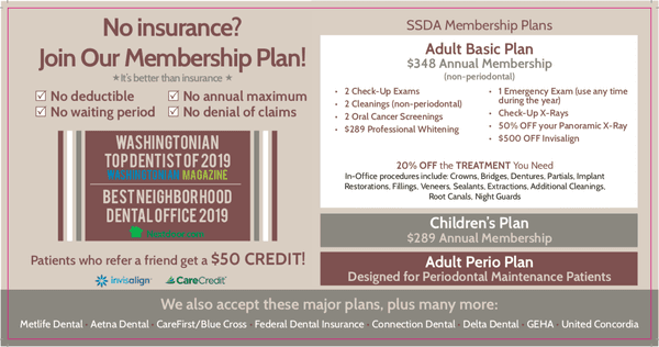 No Insurance? No Problem. Join Our Membership Plan!