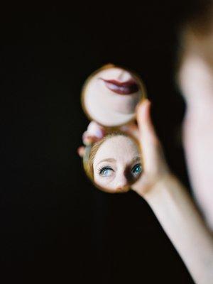 Bride getting ready on her wedding day