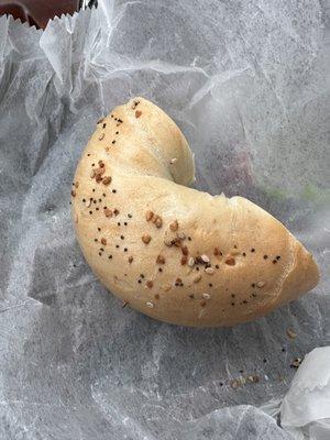 "Everything" bagel. Where's the everything?