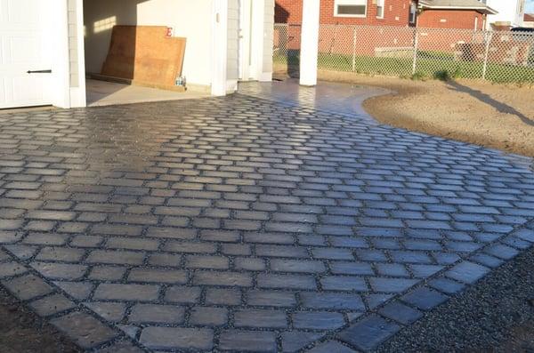 Paver driveway install.