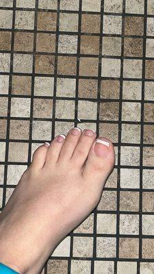 French tip pedi