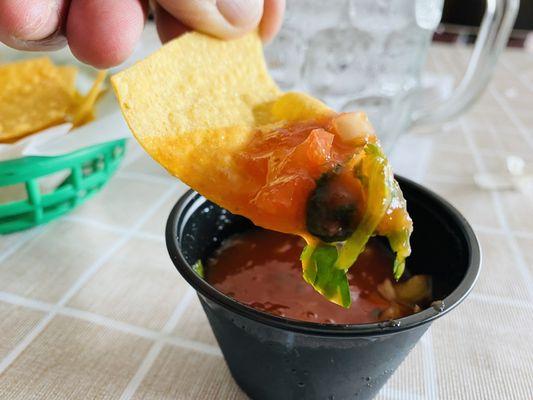 Homemade chips and salsa