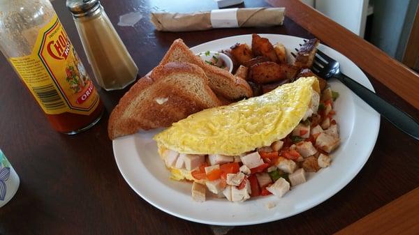 Amazing turkey omelet