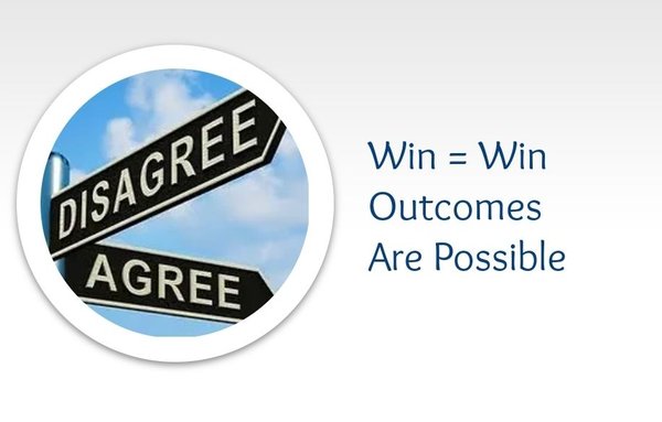 It's possible to find a win win outcome despite having different opinions and needs.