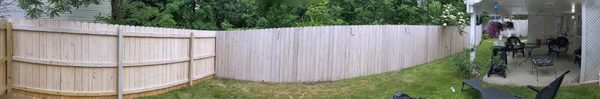 Fence staining