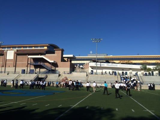 Salesian High School view from the field.