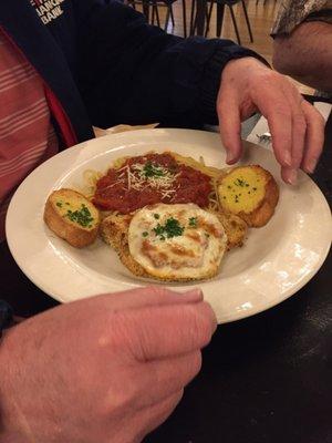 The chicken parmigiana special