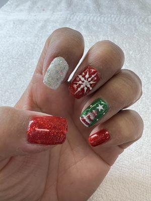 My Christmas nails!!!