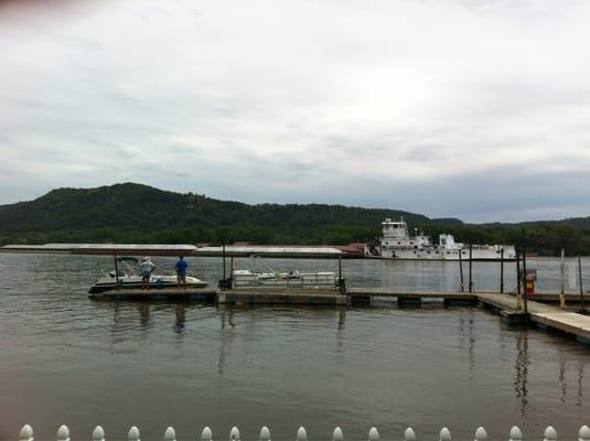 Locks nearby and big barges pass by. Pretty cool to see.