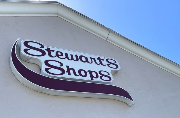 Stewart's Shops Sign Above Entrance