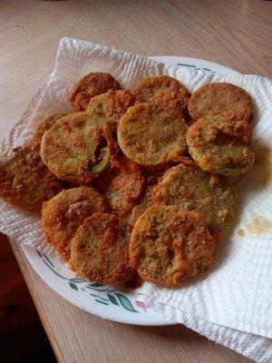 Fried green tomatoes came out perfectly