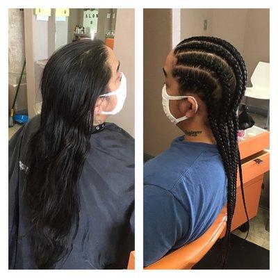 We are comfortable braiding all hair textures.