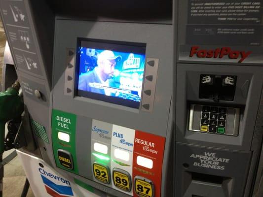 TV plays in the gas pumps!