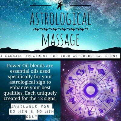 Combine your power oil with a massage for ultimate healing and reconnecting with your astrological power.