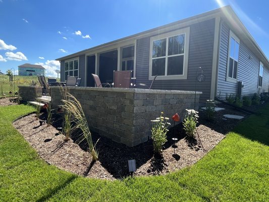 Patio, landscaping and sod!