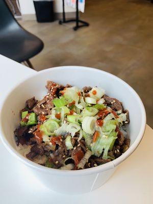 Bulgogi Ricebowl (Clairmont Special)! So good!!