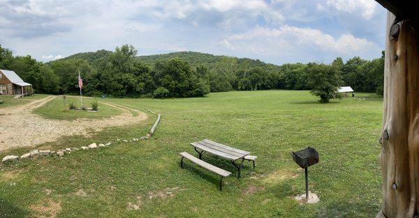 Panoramic view outside of Cabin 4