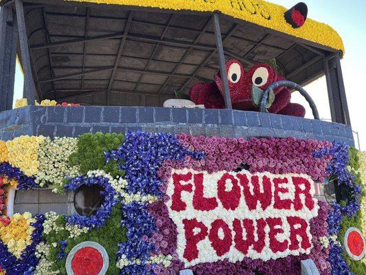 La Canada Rose Parade float at the park on 1/6/24.