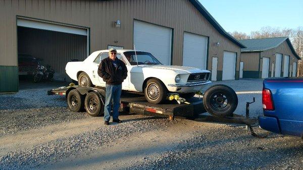 Picking up a customers 1967 Mustang Coupe