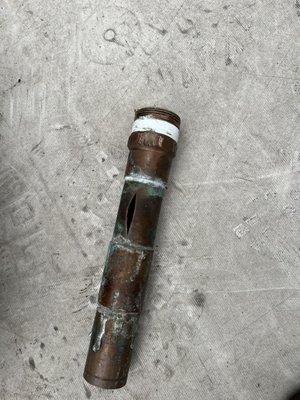 crack pipe on a cooling tower this is what cold weather do