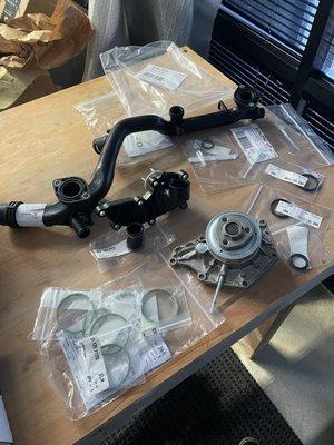 All new water pump and thermostat