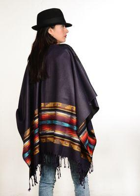 Andean Unisex Poncho, One Size, Reversible, 2 looks for One price,