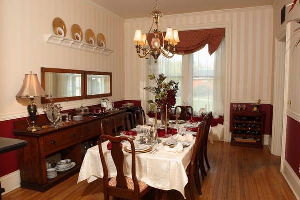 Full homemade & delicious breakfasts are served in the dining room, covered porch, or in your room with complimentary room srv.