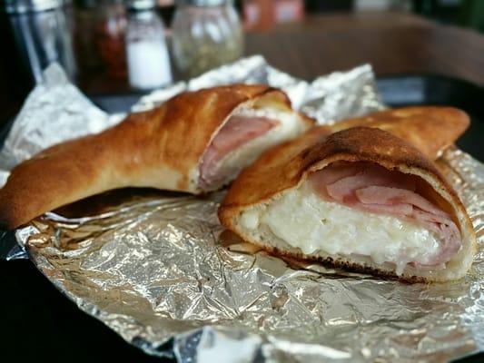 Ham and cheese calzone (rated 5.5/5) @ Bergenline Pizza