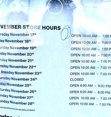 Store Hours Bullshit!