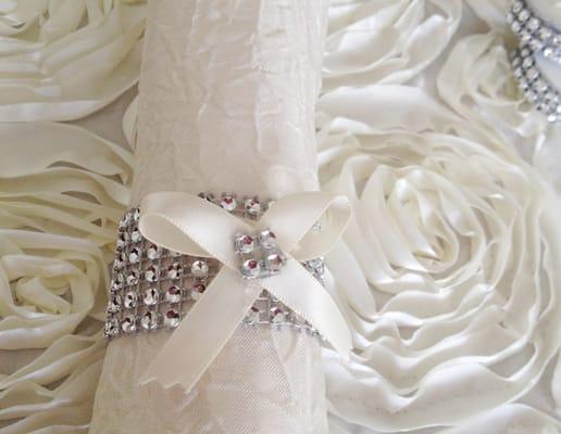 50 Rhinestone Napkin Ring ,Wedding Napkin Ring