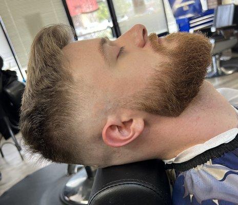 Skin fade & beard trim