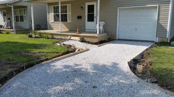 Concrete driveway replacement.