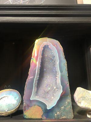 Angel aura quartz geode