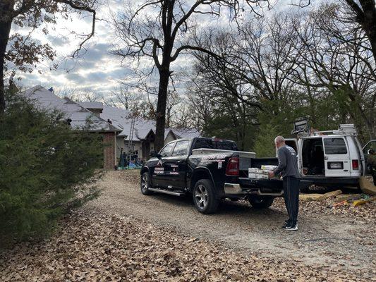 Before pictures of a roof our crew is installed in Wills Point.