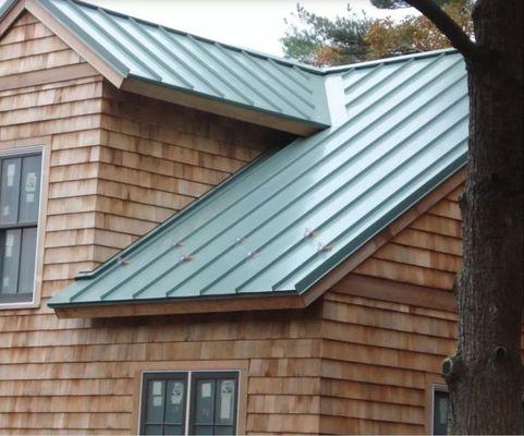 Galvanized metal roof