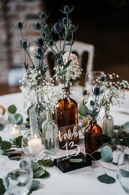 They helped assemble and put the perfect flowers in them.