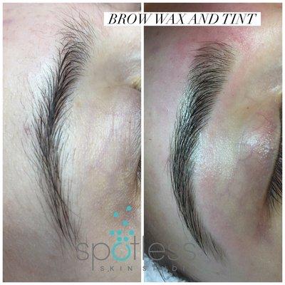 Brow wax and tint.