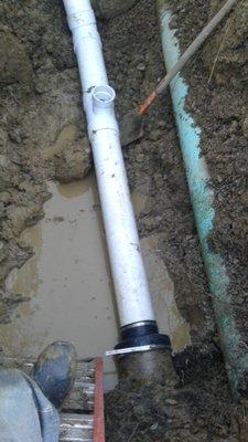 Six inch sewer line replacement.